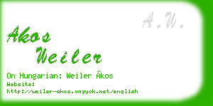 akos weiler business card